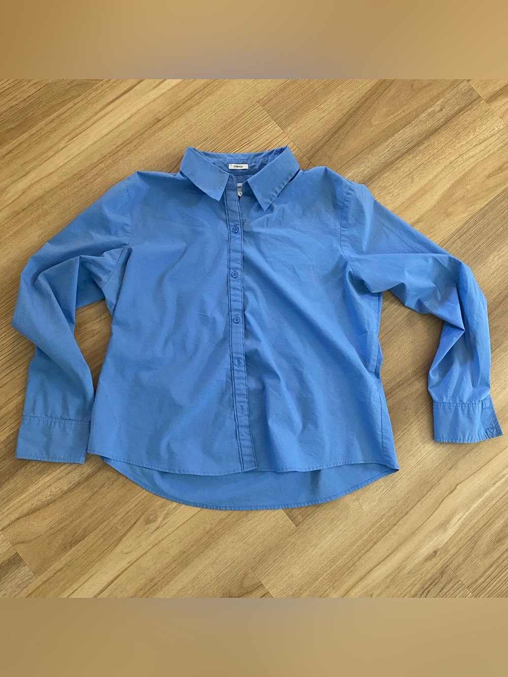 Liz Claiborne Blue Button-Up Collared Shirt
